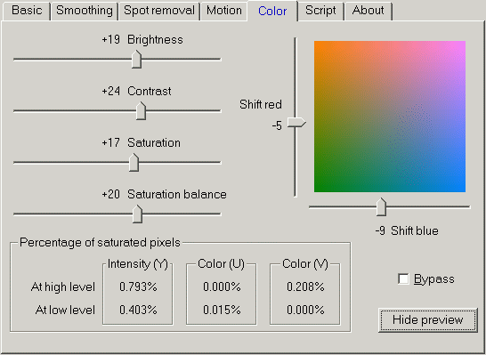 A view of just one tab of the dialog